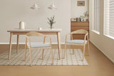 Chaise avec Accoudoirs CLARA en Bois de Frêne - 57 x 66.5 cm