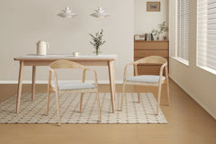 Chaise avec Accoudoirs CLARA en Bois de Frêne - 57 x 66.5 cm