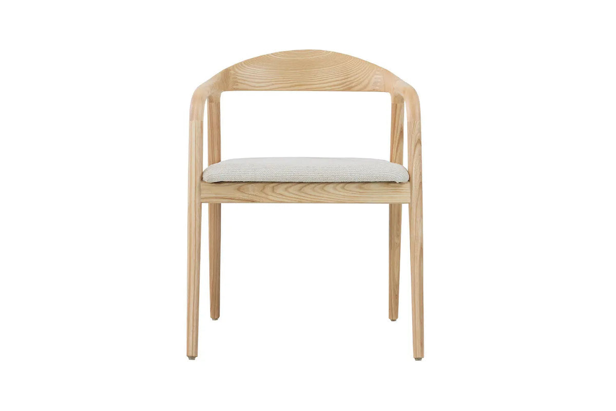 Chaise avec Accoudoirs CLARA en Bois de Frêne - 57 x 66.5 cm
