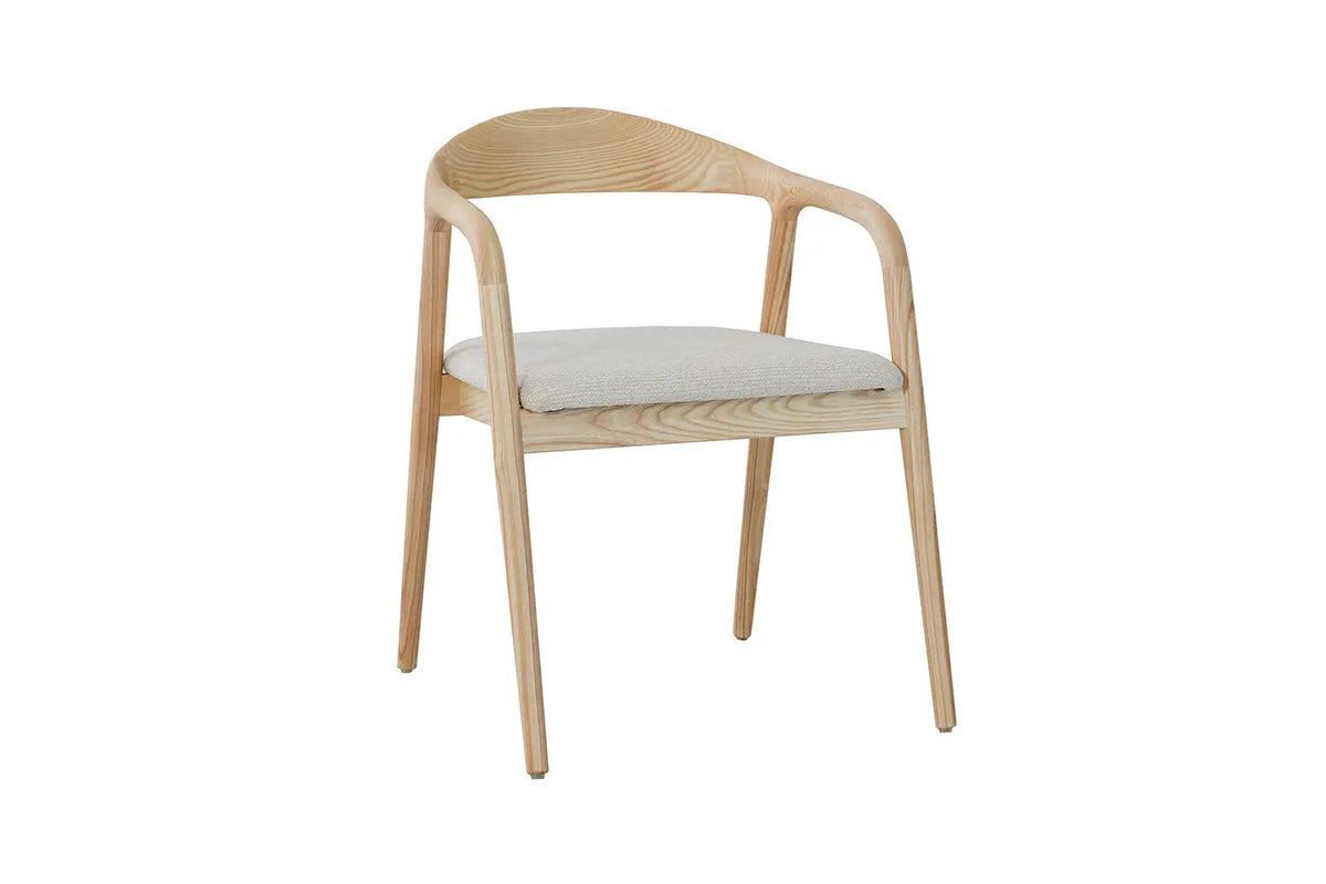 Chaise avec Accoudoirs CLARA en Bois de Frêne - 57 x 66.5 cm
