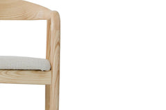 Chaise avec Accoudoirs CLARA en Bois de Frêne - 57 x 66.5 cm