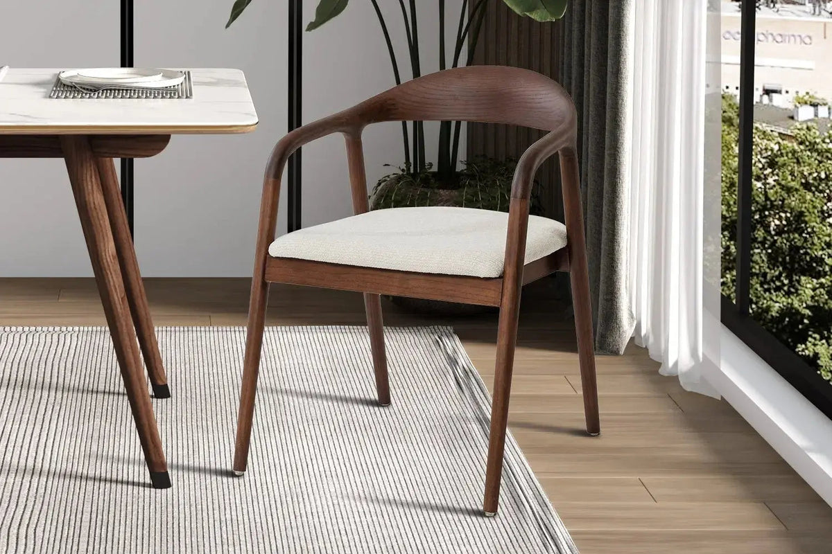 Chaise avec Accoudoirs CLARA en Bois de Frêne - 57 x 66.5 cm