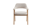 Chaise avec Accoudoirs CORALYA en Chêne Massif Fumé - 64 x 59.5 cm