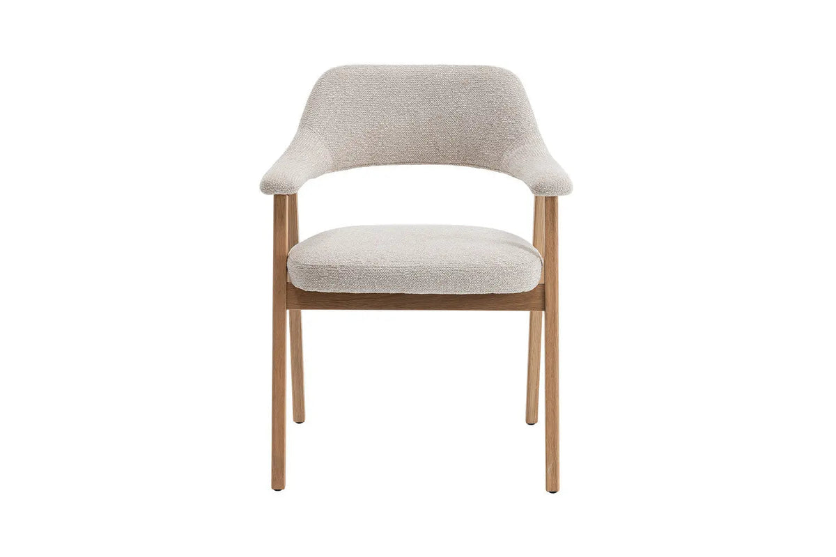 Chaise avec Accoudoirs CORALYA en Chêne Massif Fumé - 64 x 59.5 cm