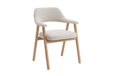 Chaise avec Accoudoirs CORALYA en Chêne Massif Fumé - 64 x 59.5 cm