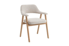 Chaise avec Accoudoirs CORALYA en Chêne Massif Fumé - 64 x 59.5 cm