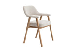 Chaise avec Accoudoirs CORALYA en Chêne Massif Fumé - 64 x 59.5 cm