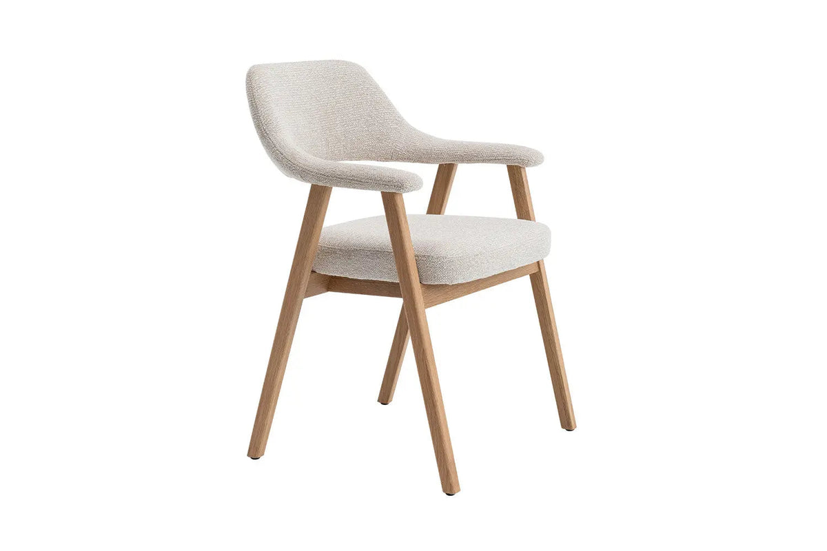 Chaise avec Accoudoirs CORALYA en Chêne Massif Fumé - 64 x 59.5 cm