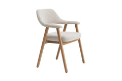 Chaise avec Accoudoirs CORALYA en Chêne Massif Fumé - 64 x 59.5 cm