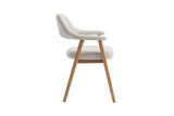 Chaise avec Accoudoirs CORALYA en Chêne Massif Fumé - 64 x 59.5 cm