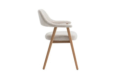 Chaise avec Accoudoirs CORALYA en Chêne Massif Fumé - 64 x 59.5 cm