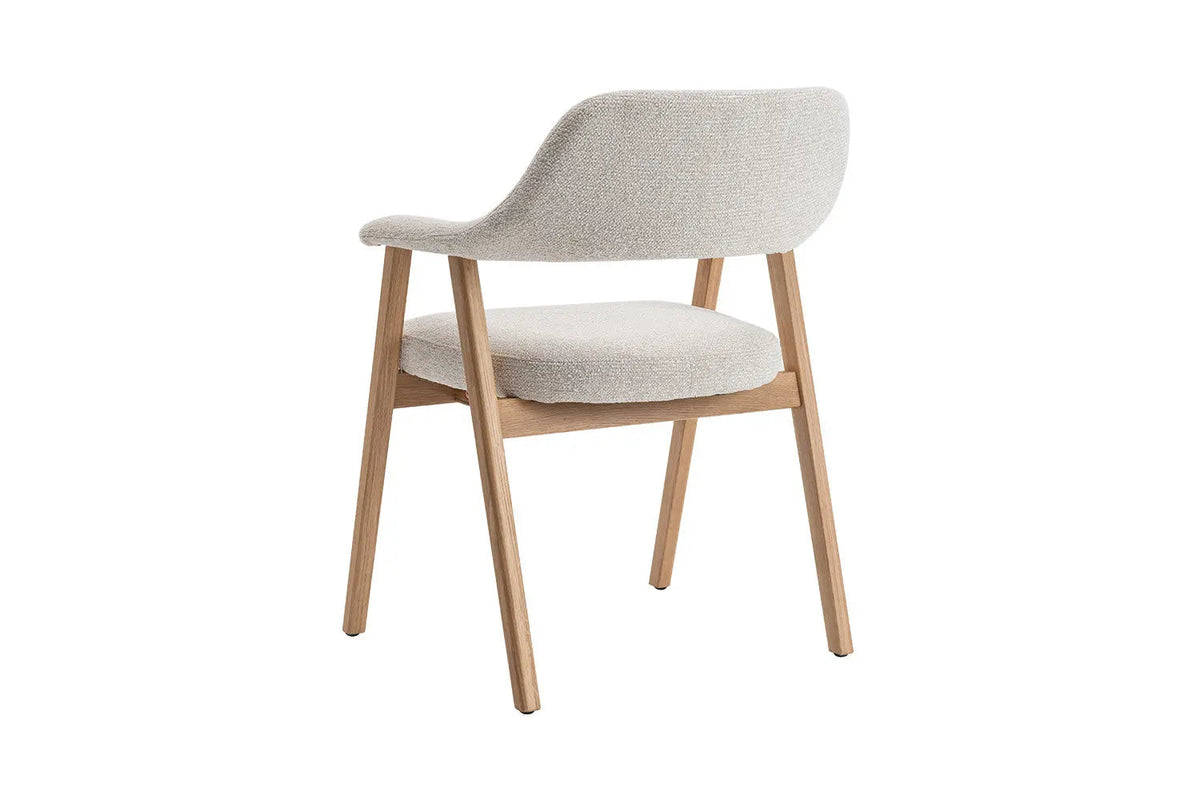 Chaise avec Accoudoirs CORALYA en Chêne Massif Fumé - 64 x 59.5 cm
