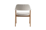 Chaise avec Accoudoirs CORALYA en Chêne Massif Fumé - 64 x 59.5 cm