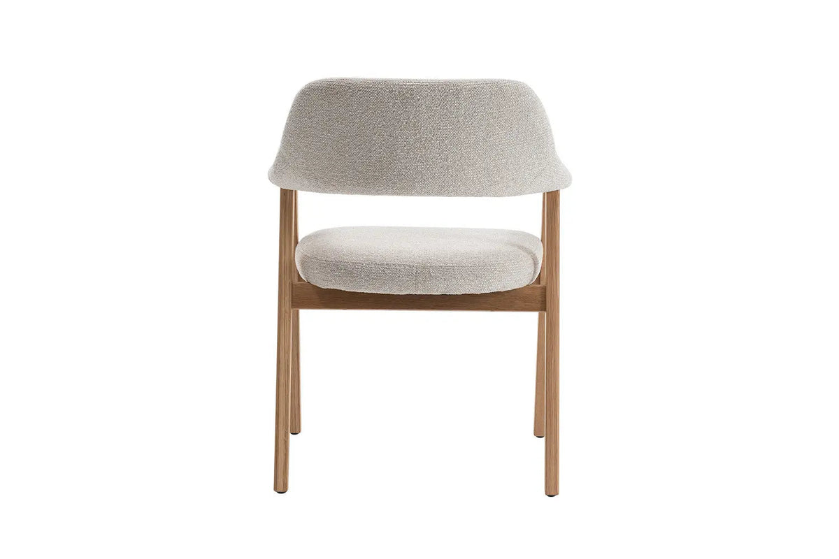 Chaise avec Accoudoirs CORALYA en Chêne Massif Fumé - 64 x 59.5 cm