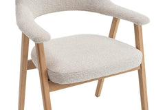 Chaise avec Accoudoirs CORALYA en Chêne Massif Fumé - 64 x 59.5 cm