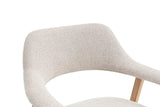 Chaise avec Accoudoirs CORALYA en Chêne Massif Fumé - 64 x 59.5 cm