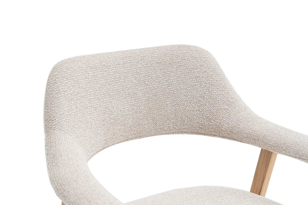 Chaise avec Accoudoirs CORALYA en Chêne Massif Fumé - 64 x 59.5 cm