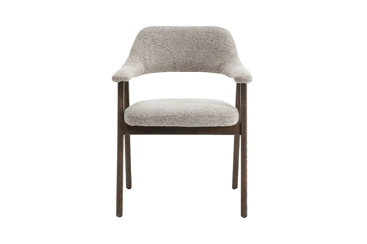 Chaise avec Accoudoirs CORALYA en Chêne Massif Fumé - 64 x 59.5 cm
