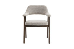 Chaise avec Accoudoirs CORALYA en Chêne Massif Fumé - 64 x 59.5 cm