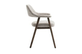 Chaise avec Accoudoirs CORALYA en Chêne Massif Fumé - 64 x 59.5 cm