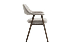 Chaise avec Accoudoirs CORALYA en Chêne Massif Fumé - 64 x 59.5 cm