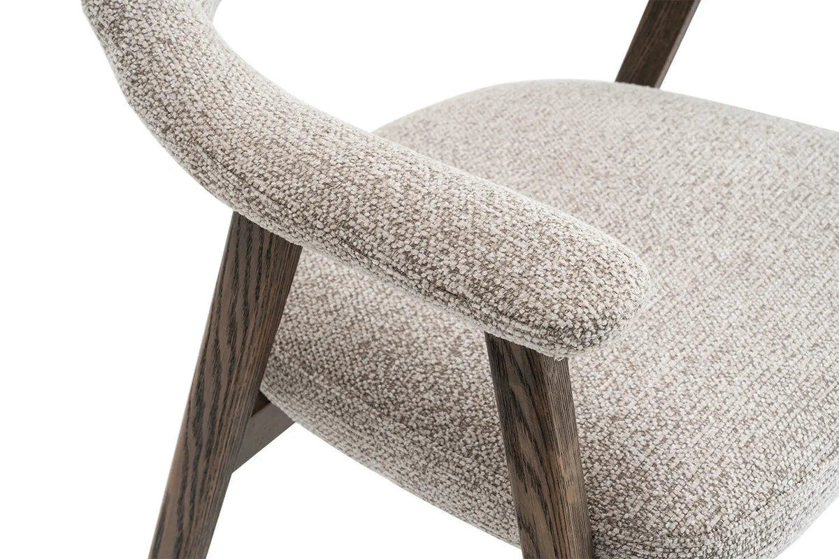 Chaise avec Accoudoirs CORALYA en Chêne Massif Fumé - 64 x 59.5 cm