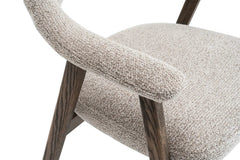 Chaise avec Accoudoirs CORALYA en Chêne Massif Fumé - 64 x 59.5 cm