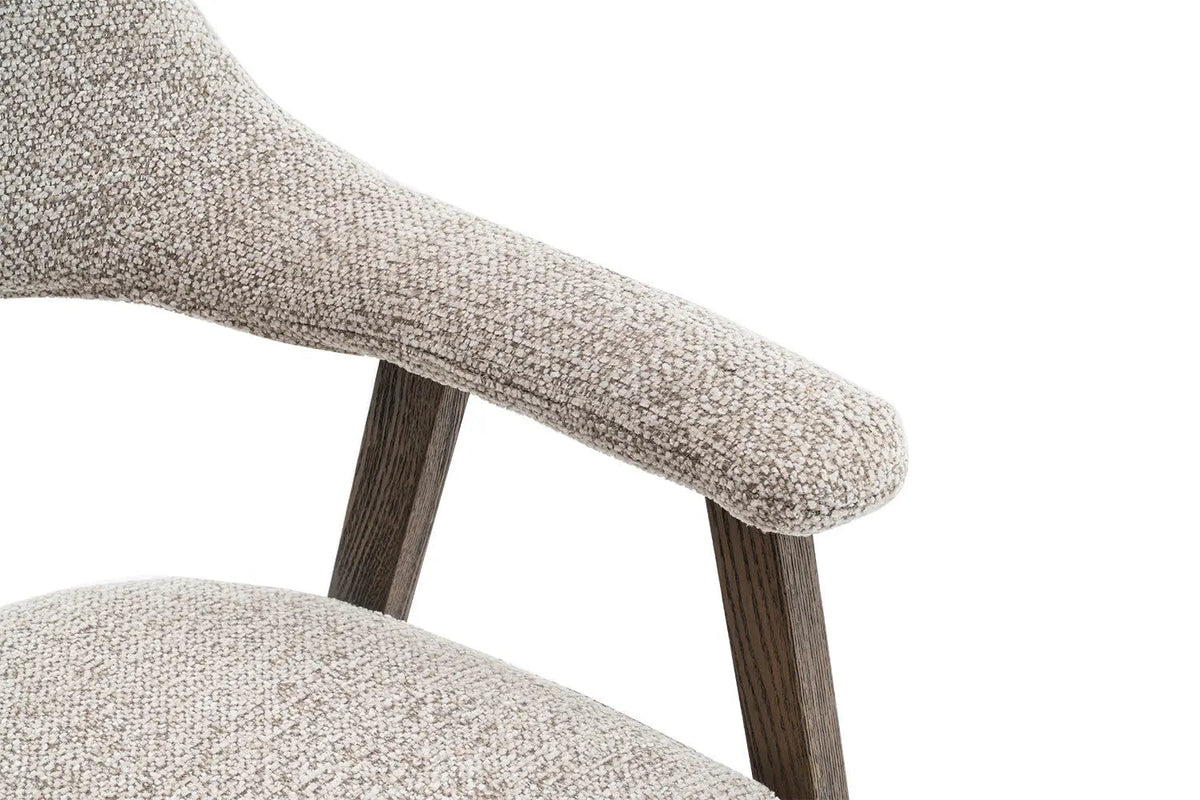 Chaise avec Accoudoirs CORALYA en Chêne Massif Fumé - 64 x 59.5 cm