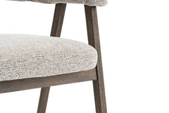 Chaise avec Accoudoirs CORALYA en Chêne Massif Fumé - 64 x 59.5 cm