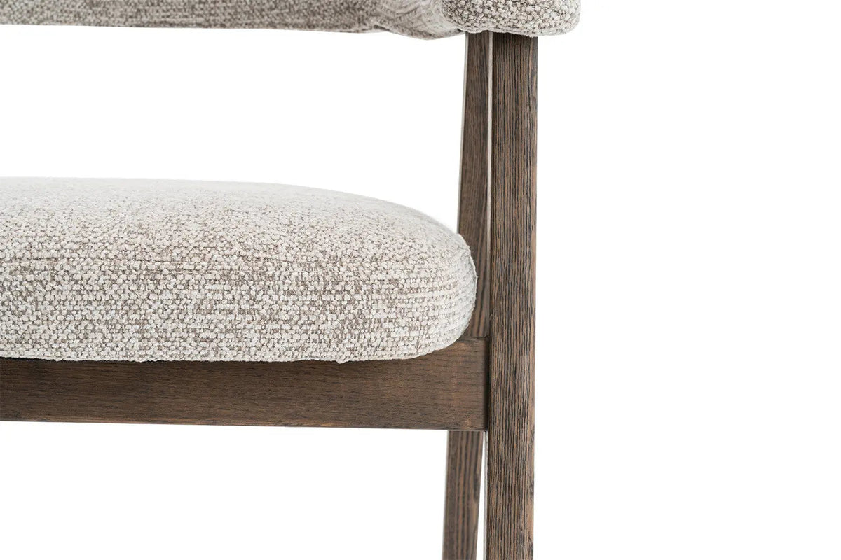 Chaise avec Accoudoirs CORALYA en Chêne Massif Fumé - 64 x 59.5 cm