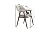 Chaise avec Accoudoirs CORALYA en Chêne Massif Fumé - 64 x 59.5 cm