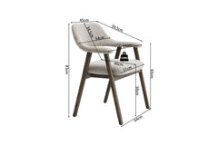 Chaise avec Accoudoirs CORALYA en Chêne Massif Fumé - 64 x 59.5 cm