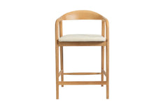 Chaise de Bar CLARA en Bois de Frêne - 55.5 x 57.5 cm