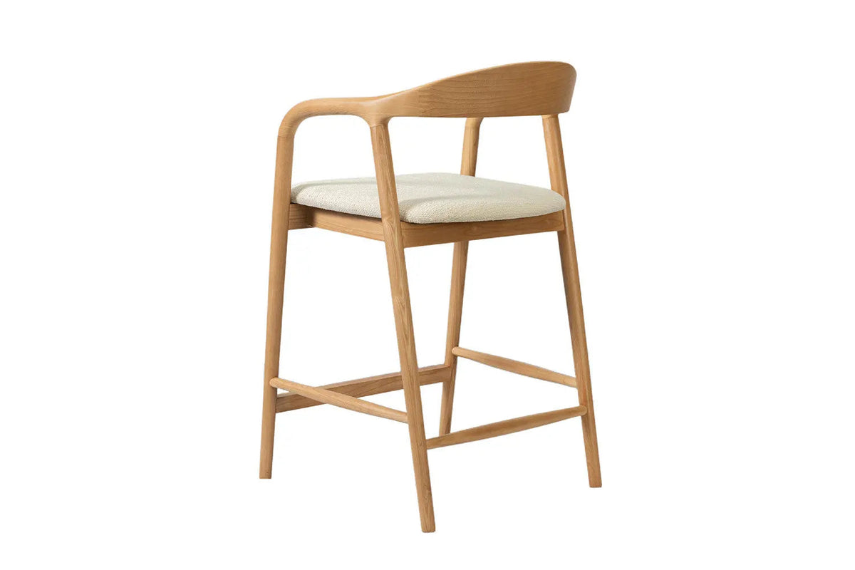 Chaise de Bar CLARA en Bois de Frêne - 55.5 x 57.5 cm