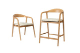 Chaise de Bar CLARA en Bois de Frêne - 55.5 x 57.5 cm