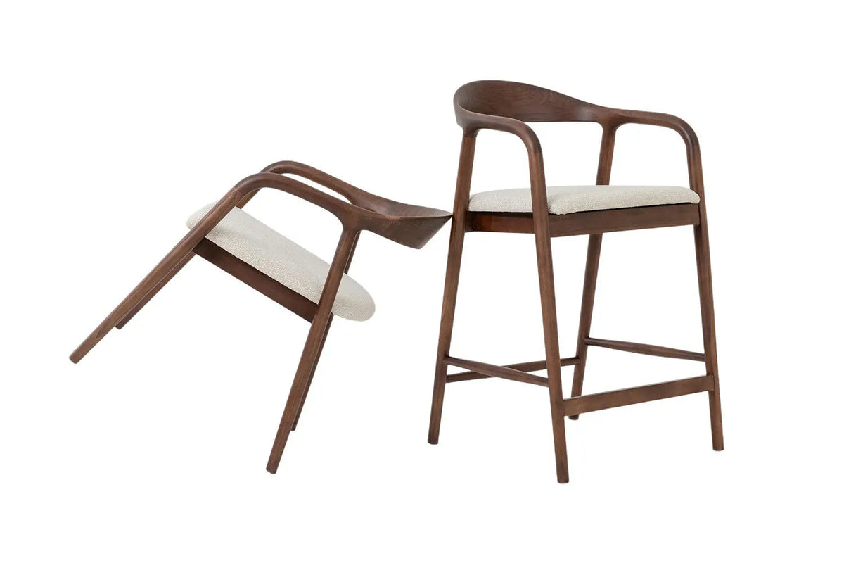 Chaise de Bar CLARA en Bois de Frêne - 55.5 x 57.5 cm