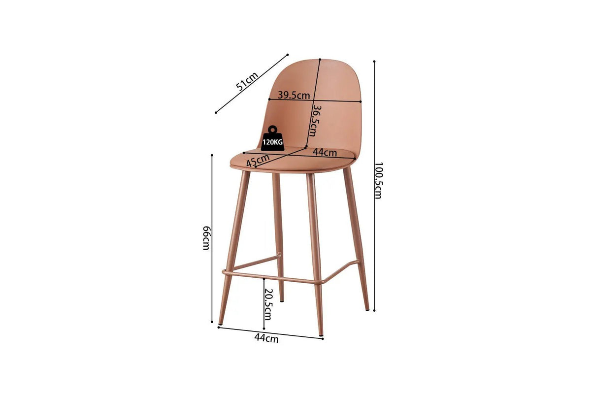 Chaise de Bar JASMYN - 44 x 51 cm