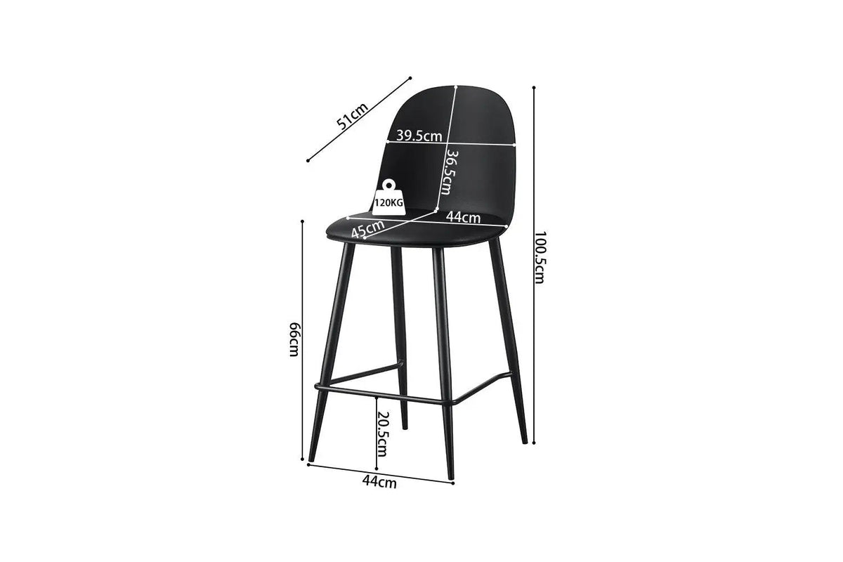 Chaise de Bar JASMYN - 44 x 51 cm