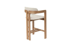 Chaise de Bar KAMELIA Beige en Bois de Frêne - 56 x 52 cm