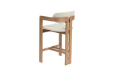 Chaise de Bar KAMELIA Beige en Bois de Frêne - 56 x 52 cm