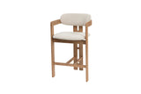 Chaise de Bar KAMELIA Beige en Bois de Frêne - 56 x 52 cm