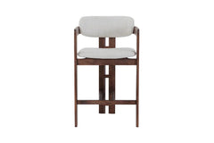 Chaise de Bar KAMELIA Beige en Bois de Frêne - 56 x 52 cm