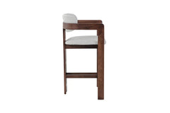 Chaise de Bar KAMELIA Beige en Bois de Frêne - 56 x 52 cm