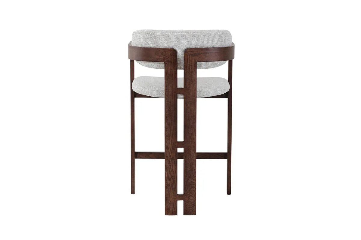 Chaise de Bar KAMELIA Beige en Bois de Frêne - 56 x 52 cm