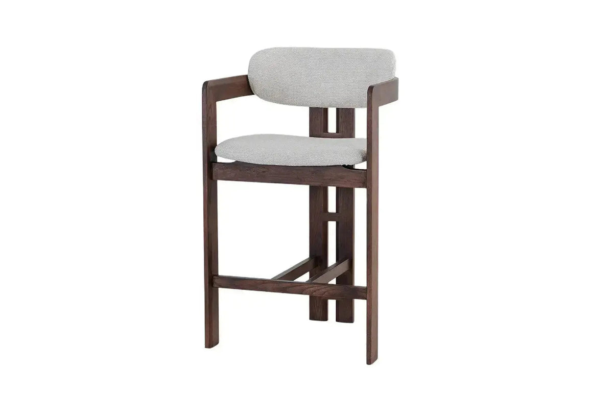 Chaise de Bar KAMELIA Beige en Bois de Frêne - 56 x 52 cm