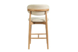 Chaise de Bar KAYLA en Chêne Massif Beige - 50 x 56 cm