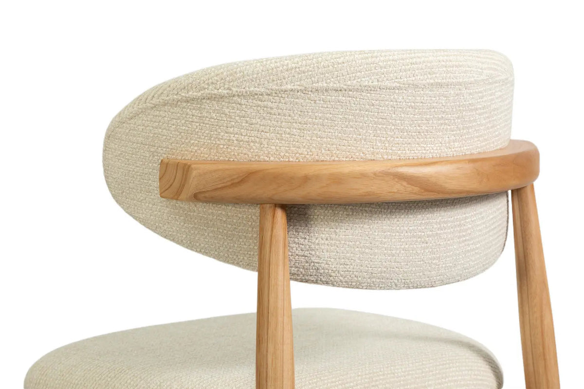 Chaise de Bar KAYLA en Chêne Massif Beige - 50 x 56 cm