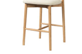 Chaise de Bar KAYLA en Chêne Massif Beige - 50 x 56 cm