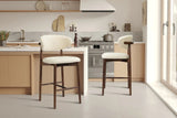 Chaise de Bar KAYLA en Chêne Massif Beige - 50 x 56 cm