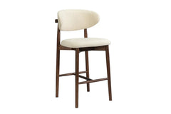 Chaise de Bar KAYLA en Chêne Massif Beige - 50 x 56 cm